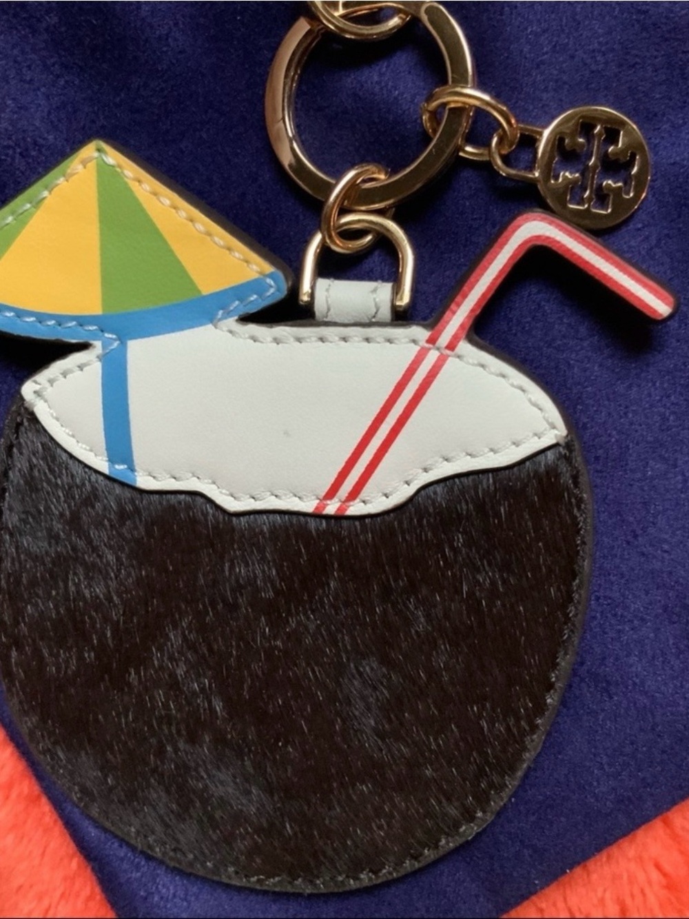 Tory Burch Coconut Cocktail key fob